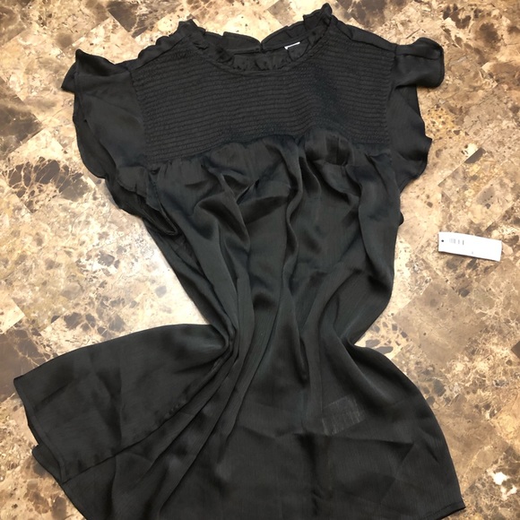 Old Navy Tops - Old Navy Satin, semi sheer black top. Women’s S